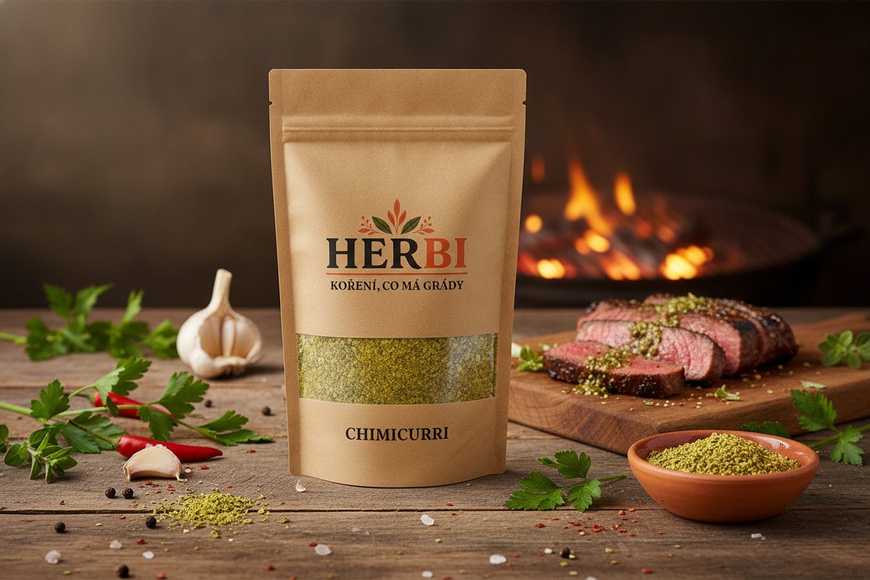 Bylinková zmes chimichurri s petržlenom a cesnakom, nálada letného grilu