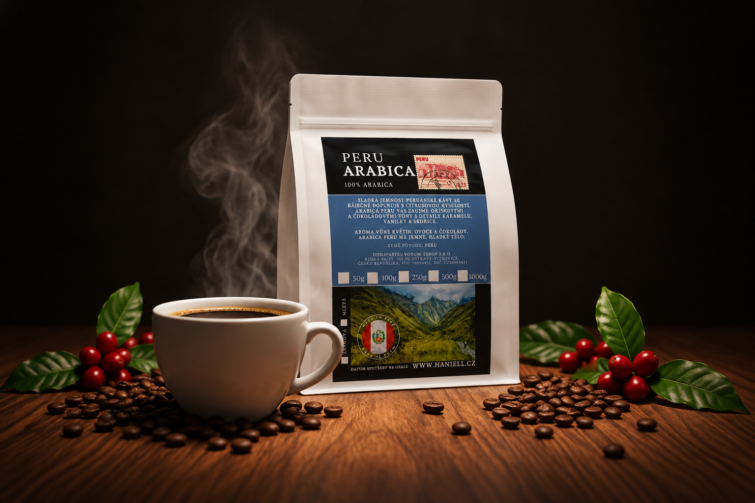 Zrnková káva Peru – citrusy, med a karamel